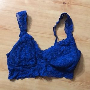 Blue lace bralette
